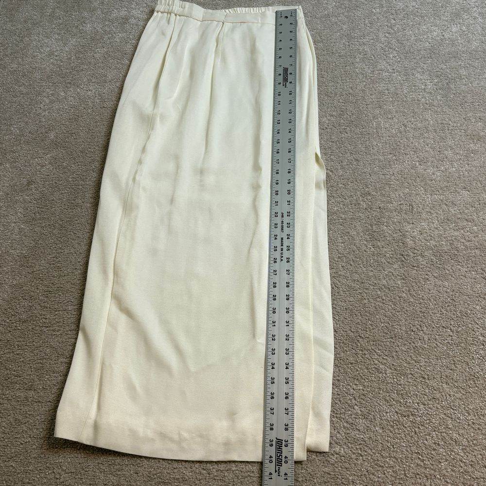 Michael Marcella Ltd Vintage beige Midi elastic waist Skirt High Rise Size 16
