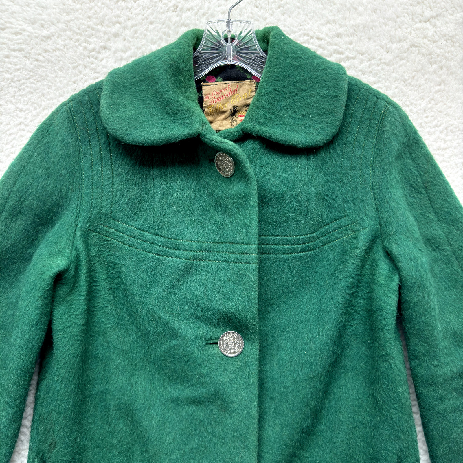 60s Vintage Coat 8 Medium Women Green Teller Austrian Olympic Ski Team Innsbruck