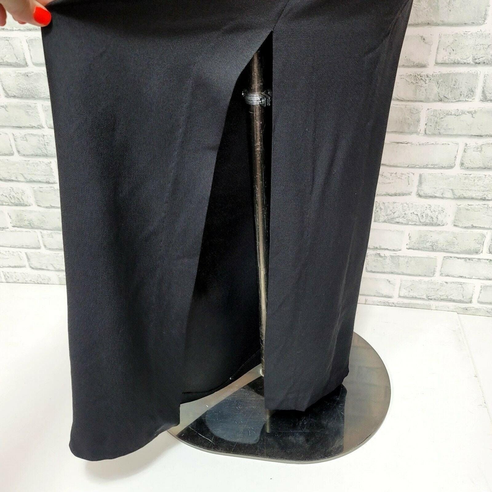 Vintage 90s Jessica McClintock Gunne Sax Black Halter Long Evening Gown Prom