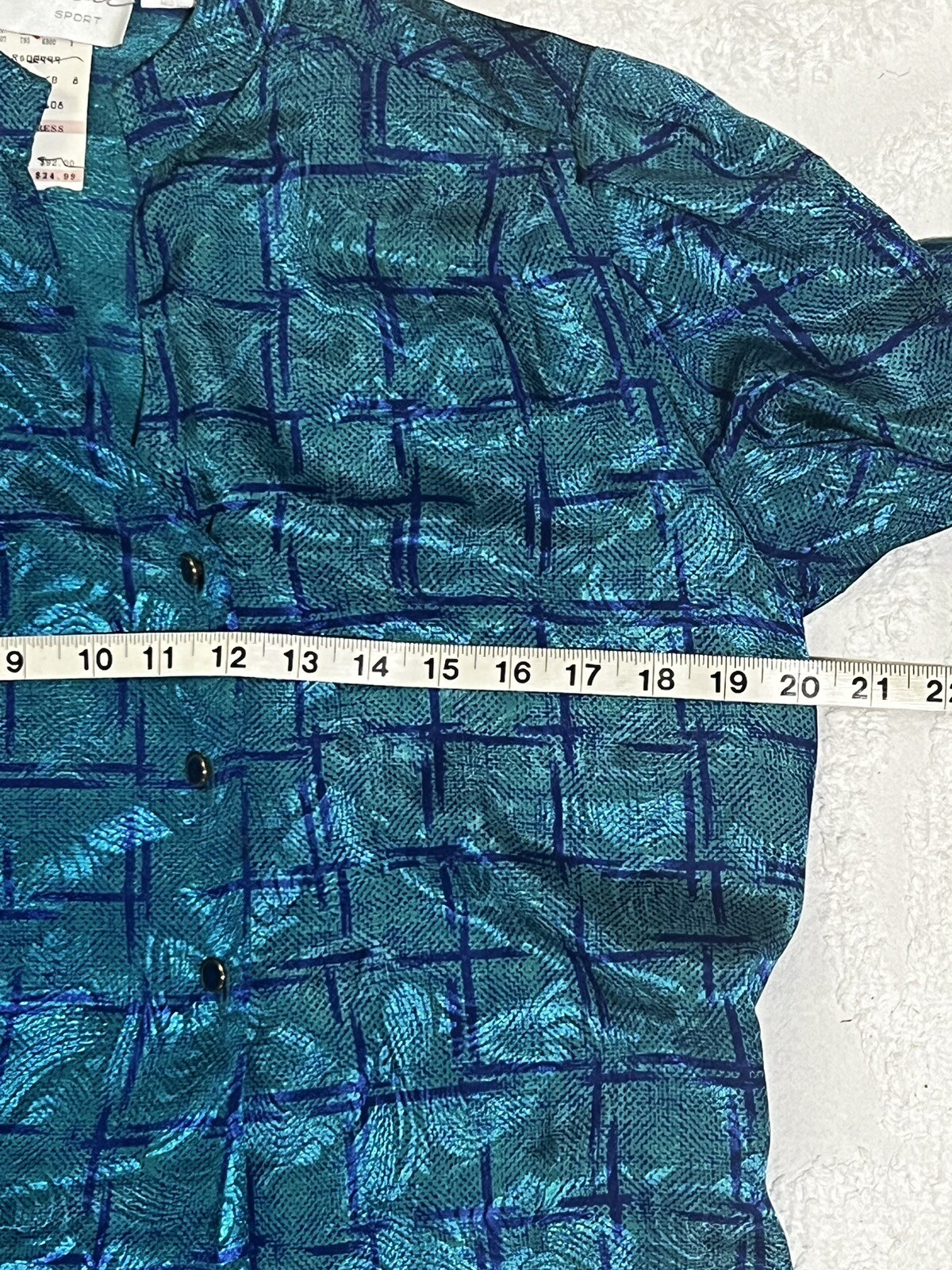 1980’s Vintage Women’s Dress Schroeder Sport Teal Green Size 10 – New w/Tags!