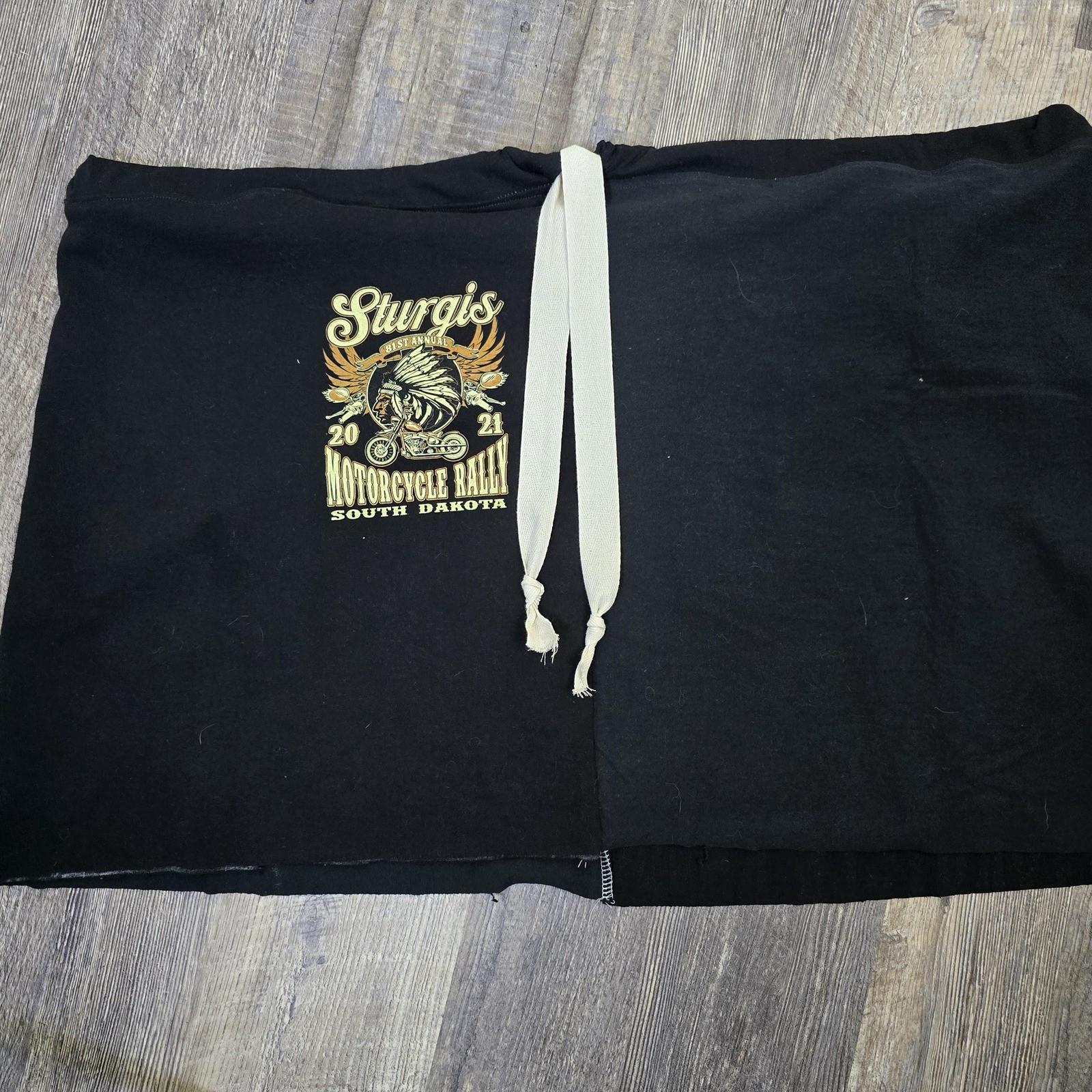 Upcycled Sturgis Mororcycles and skull Streetwear One of a Kind. One Size Plus