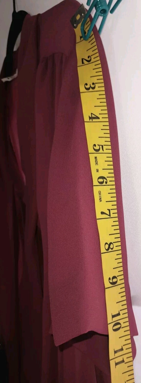 Leslie Pomer – Size Women’s 18 – Burgundy – Black – Dress – Vintage