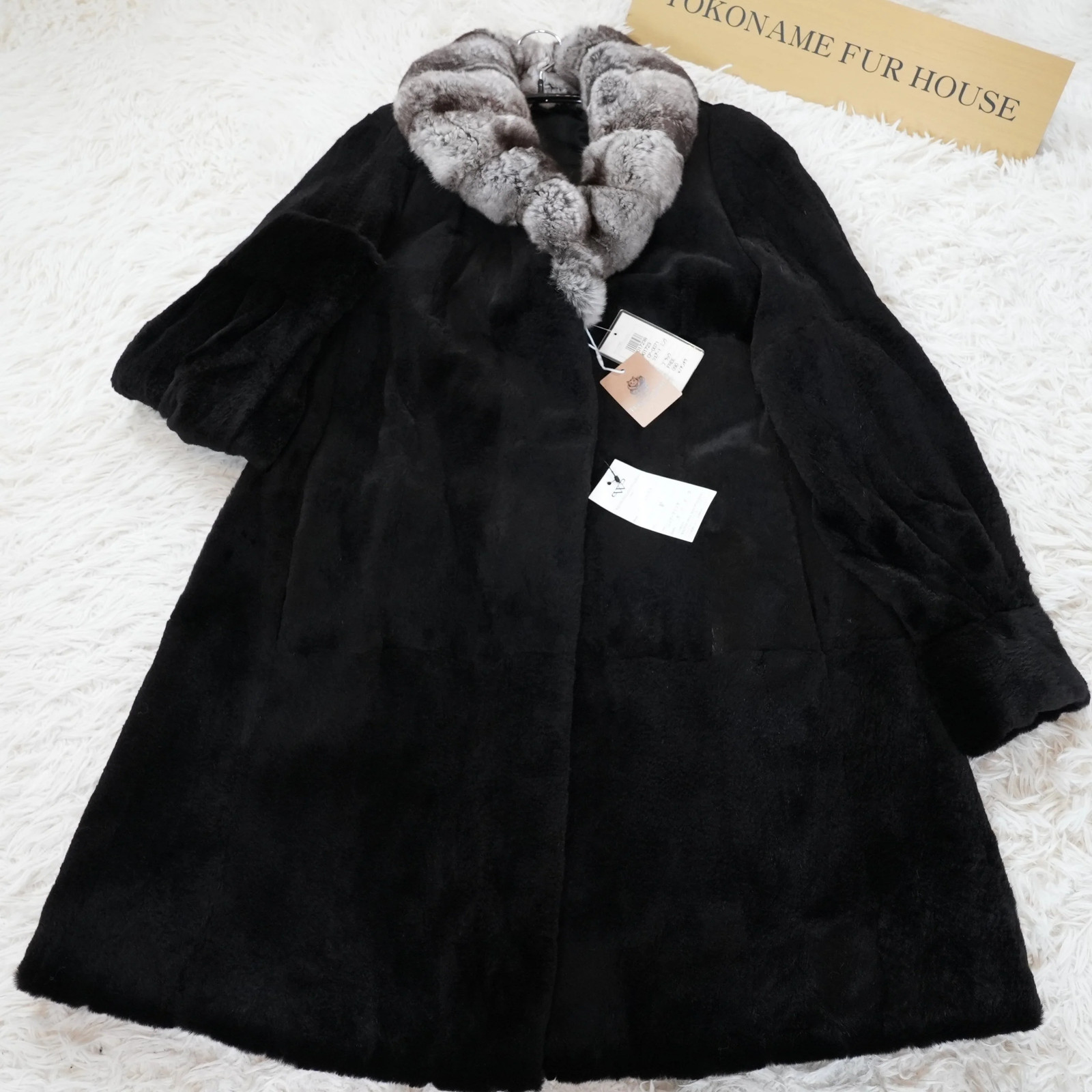 Shaved Mink and chinchilla Trim Coat – Genuine Vintage Fur From Japan