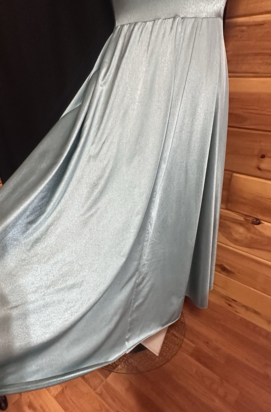 Vintage Olga 98280 Sage Green Full Sweep Nightgown Nylon Tricot Lace XL USA