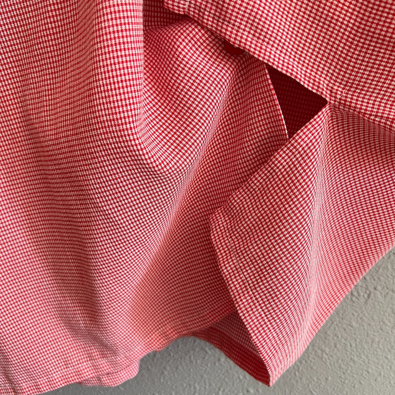 Vintage Joanna Red White Check Short Sleeve Blouse with Chest Pockets Size L ***