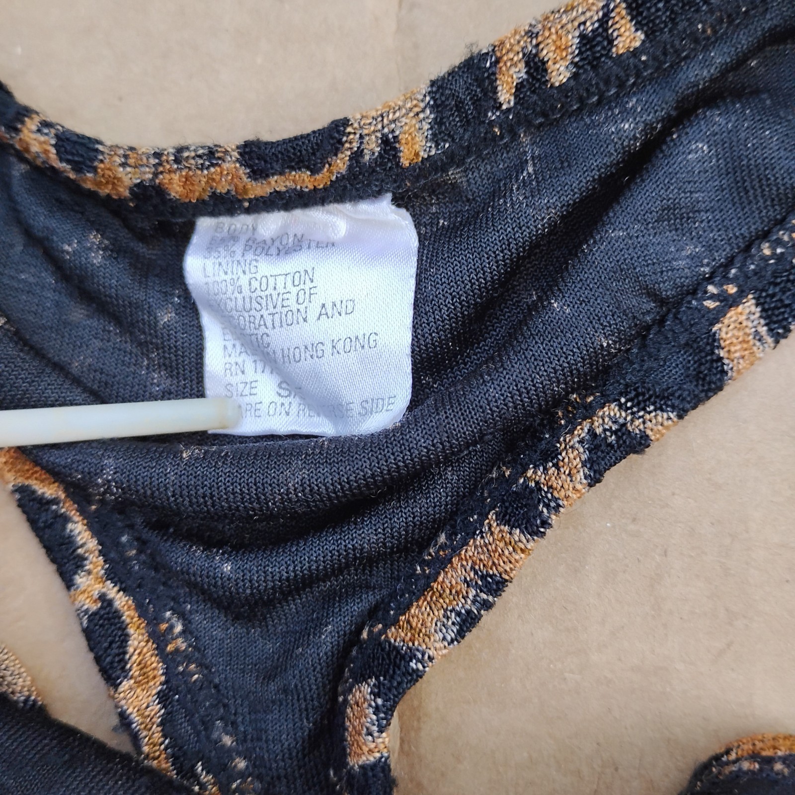 Vtg Sz-S Leopard Animal Print Thong Panties Hong Kong