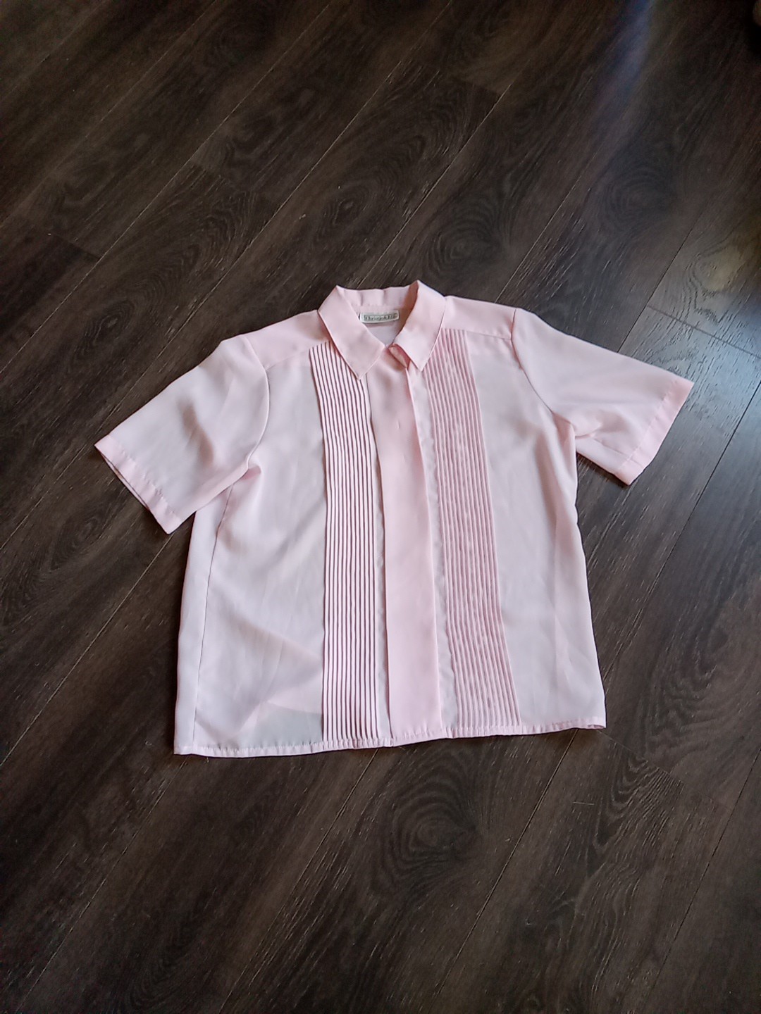 christie jill blouse vintage Baby Pink Sz 12 Cottagecore Grannycore