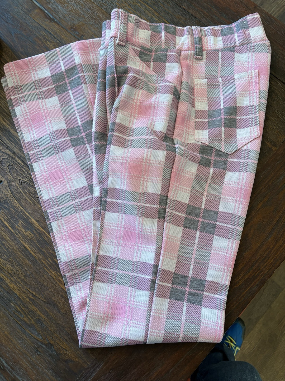 H BAR C California Ranchwear Women’s Pants Pink plaid Excellent True Vintage