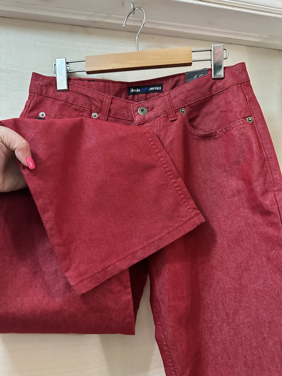 NWT Ikeda 700 Series Y2K 2003–2007 Red Flare Jeans Low Rise Women’s 29