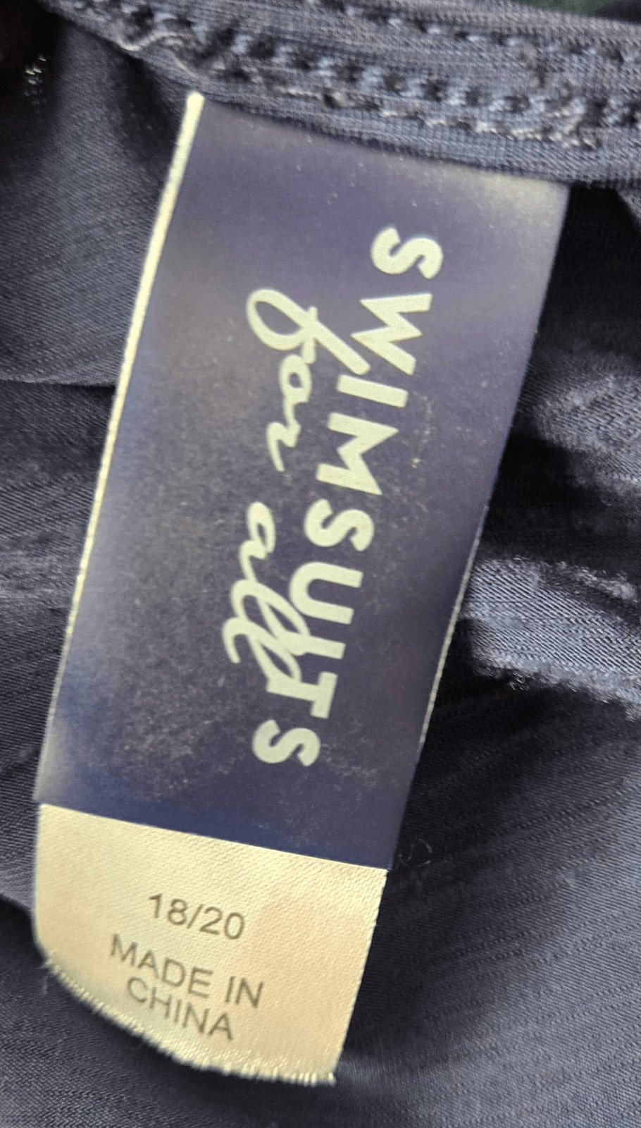 Swimsuits for All Jumpsuit Cover Up Size 18/20 Navy Tie Front