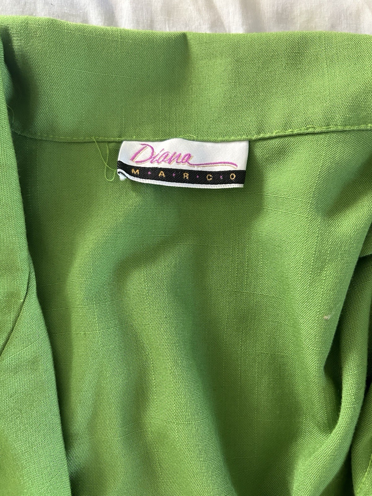 Diana Marco Women’s Vintage Green Blazer 80’s Office Jacket Classic Retro 70’s