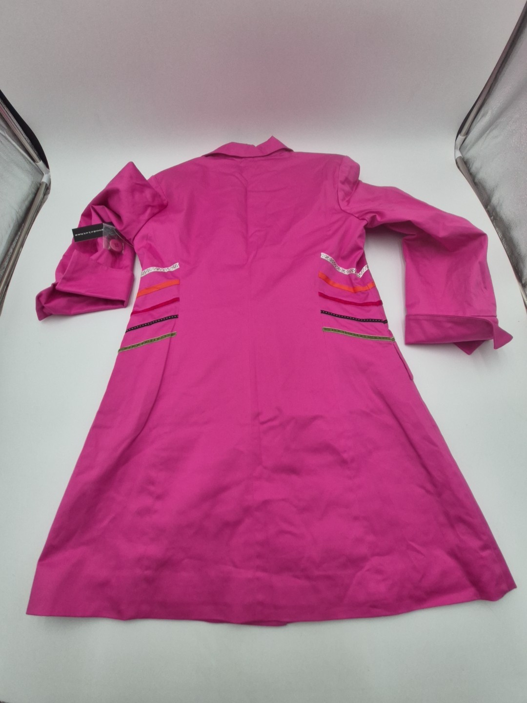 Vtg Good Clothes Women’s Jacket 1990’s Pink&Ribbon W/Polka Dot Lining Sz.8 Nwt