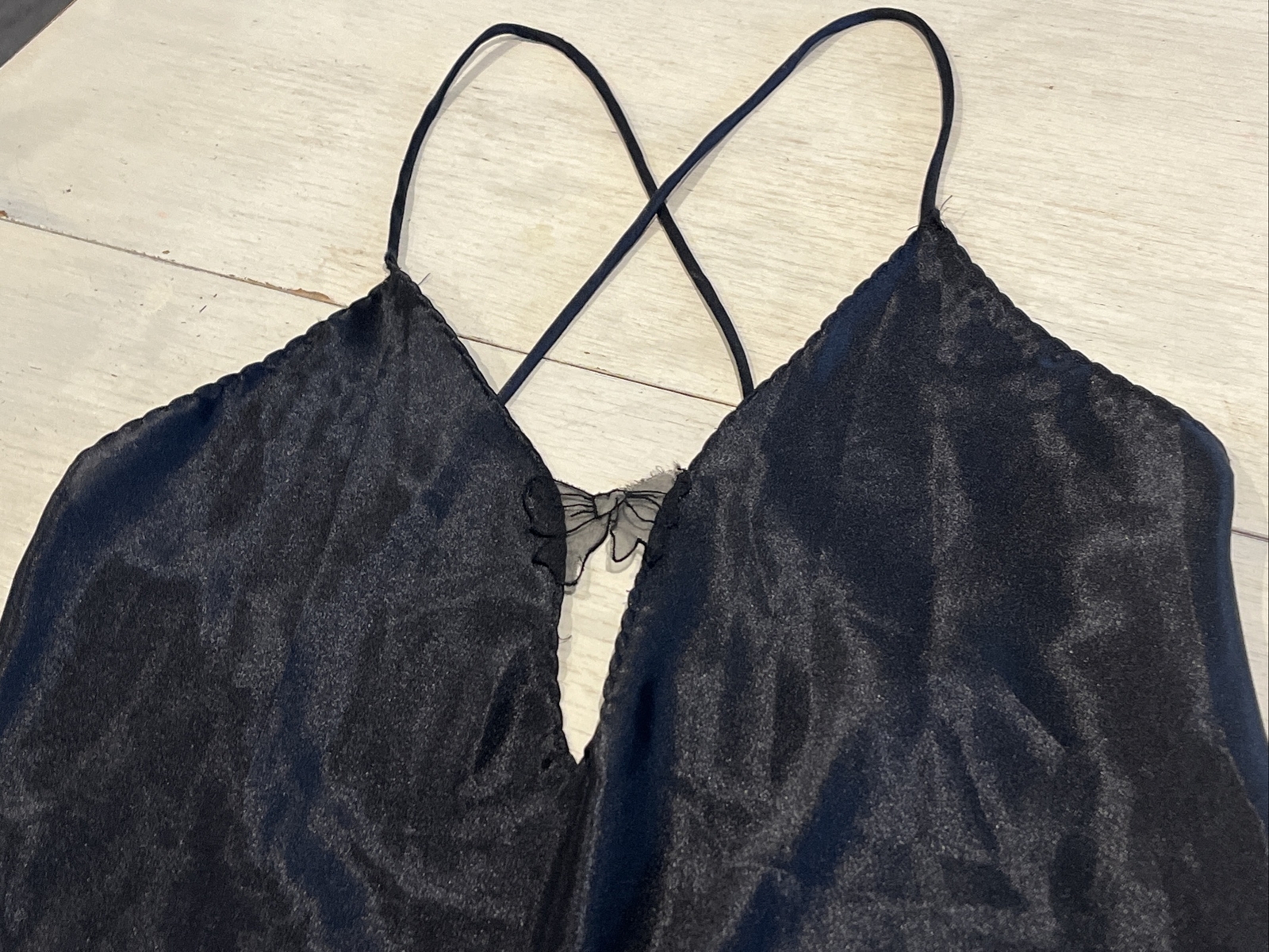 Lady Cameo Dallas Slip Nightgown Women’s M Black Lingerie Nightie Vintage