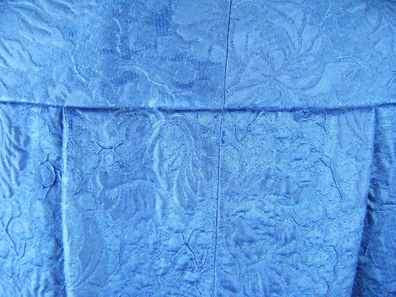 BEN ZUCKERMAN Vtg 50s Royal Blue Floral Brocade Swing Jacket-Bust 43/M-L