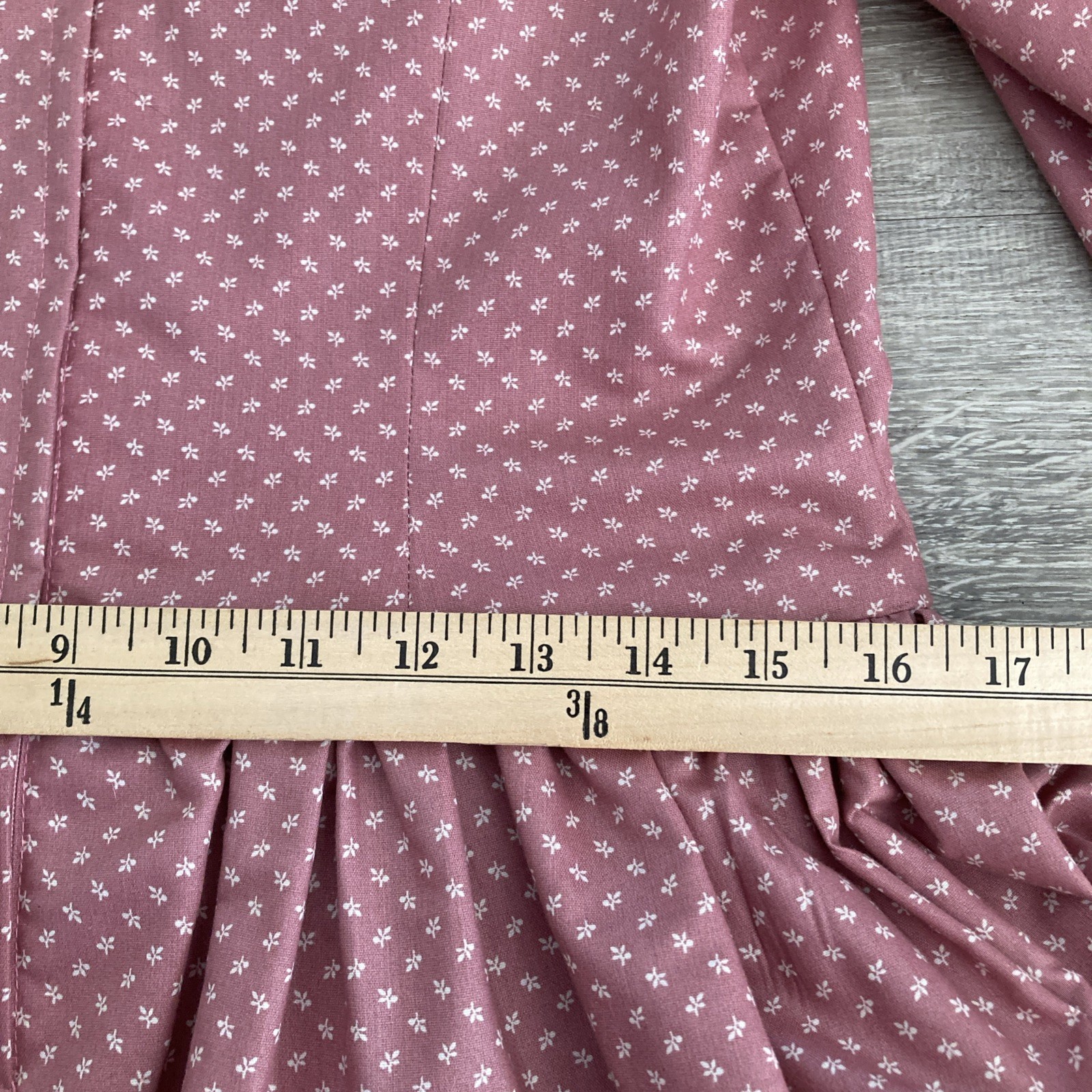 Vintage Hand Made For My Special Little Girl Prairie Dress Sz M Pink Floral Midi