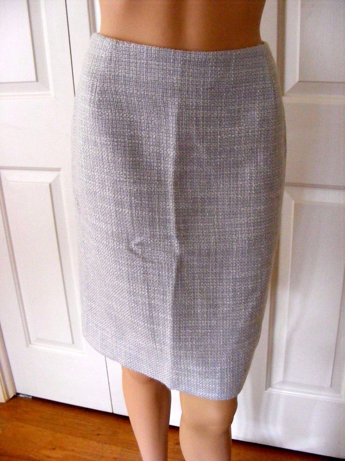 PHILIPPE ADEC Paris Light Blue Tweed Skirt Suit Size 2 NEW W/TAG Reg $425