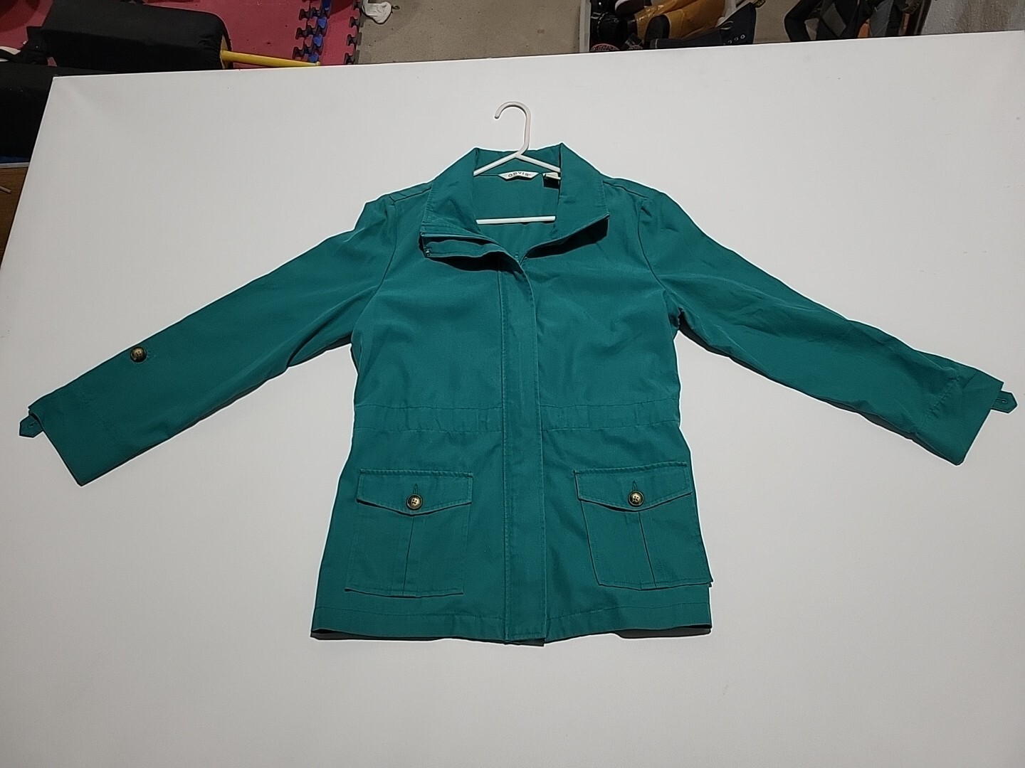Vintage Orvis Jacket Women’s Medium Green Full Zip Polycot 80’s Casual Outdoors