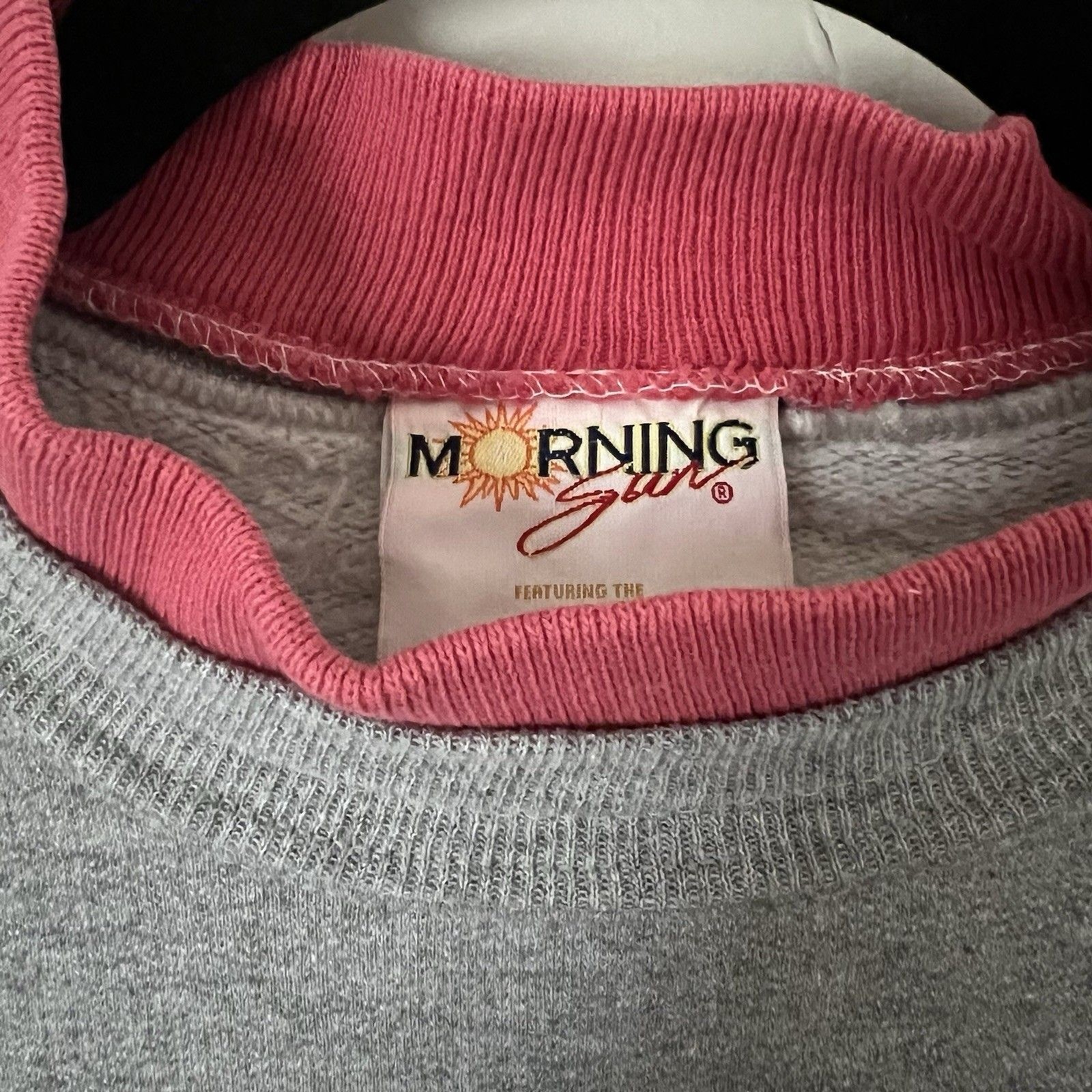 Vintage 90s Morning Sun Teddy Bear Rose Sweatshirt Hallmark Grandma Cozy Size XL