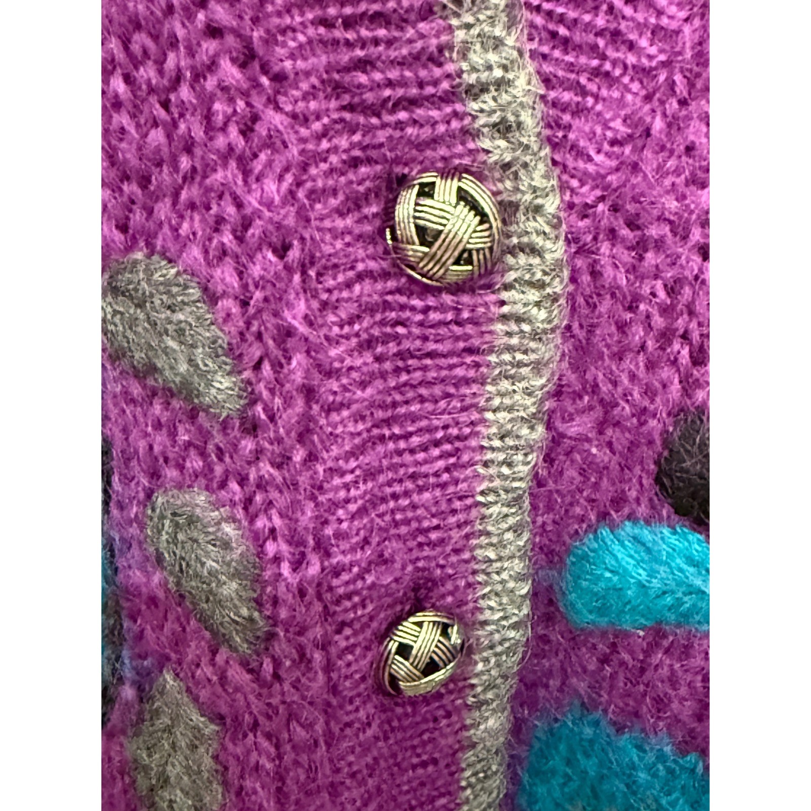 SK & Company Vintage Mohair Wool Cardigan Sweater Women’s Size Medium Artsy