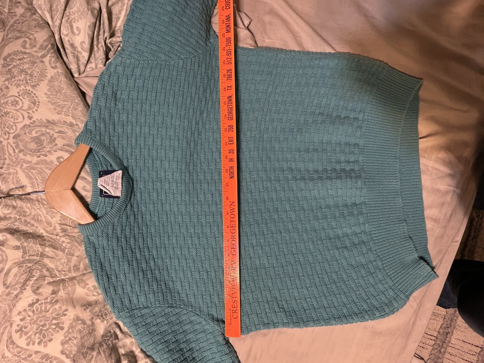 VTG 80’s Made In USA Woolrich Women’s Cotton Knit Sweater Basket Weave Crew neck