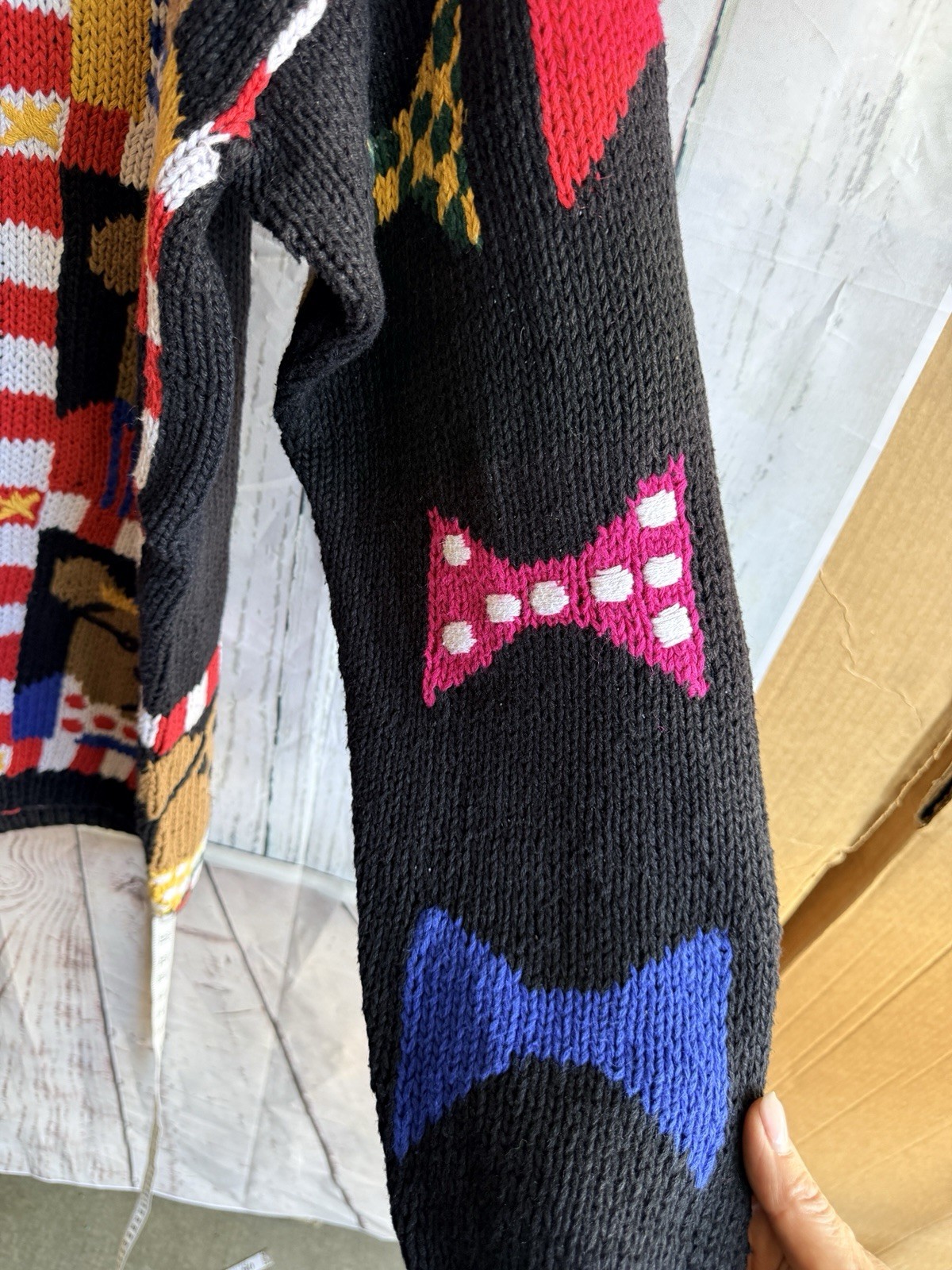 Vintage 80s-90’s Teddy Bear Sweater Grannycore Grandma Teacher Whimsy L