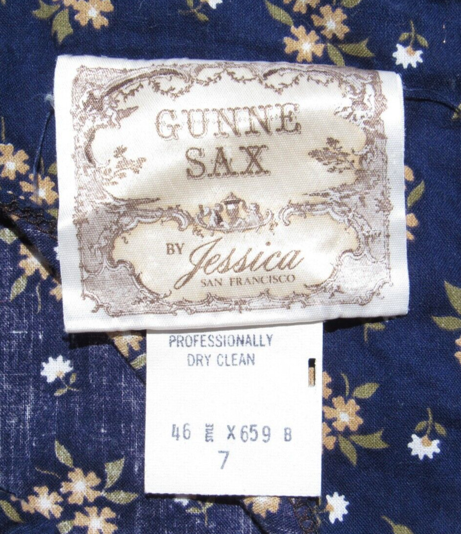 Vtg Gunne Sax Dress Jessica McClintock Prairie Cottage Core Western Victorian