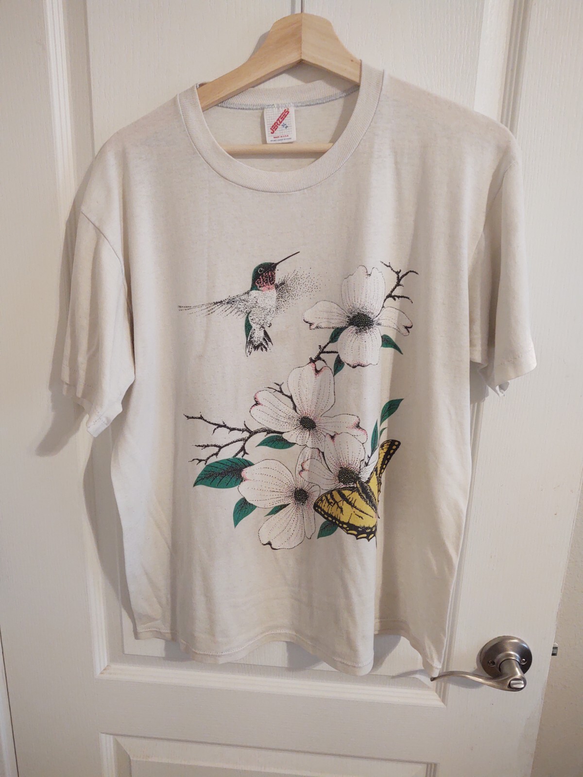 Vintage Hummingbird T Shirt & Flower’s Made In The USA Size XL