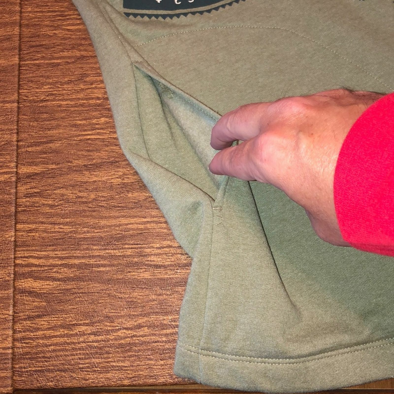 Full Zip Vintage Green Alaska Polar Bear Collared Long Sleeve Sweatshirt L