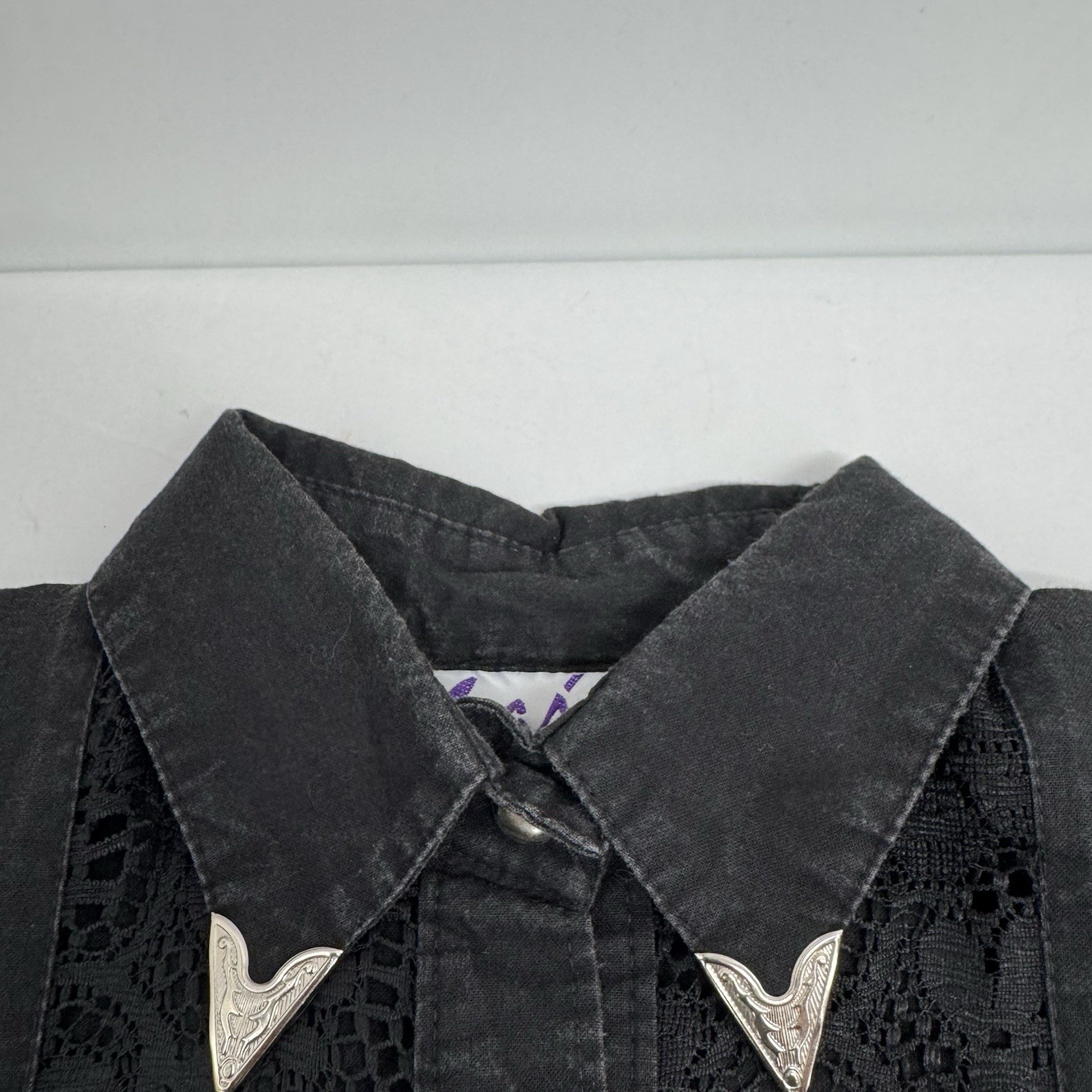 Vintage Sassa Rodeo Western Wear Button Down Shirt Women’s S/M Rockabilly Studs