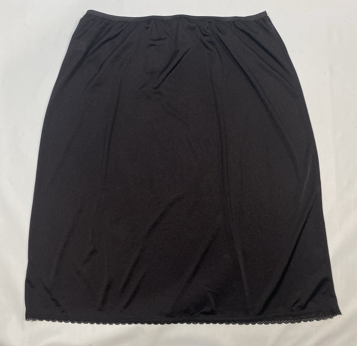 Black Half Slip SIZE 2X PLUS 26/28 black nylon classic modest COMFORT CHOICE