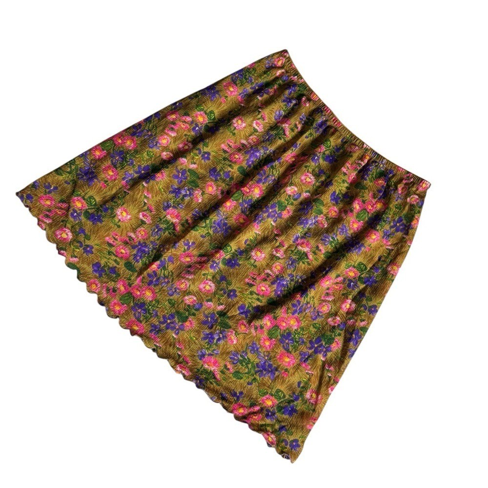 Vintage VTG Vassarette Floral Mini Slip Skirt Women’s Size S M
