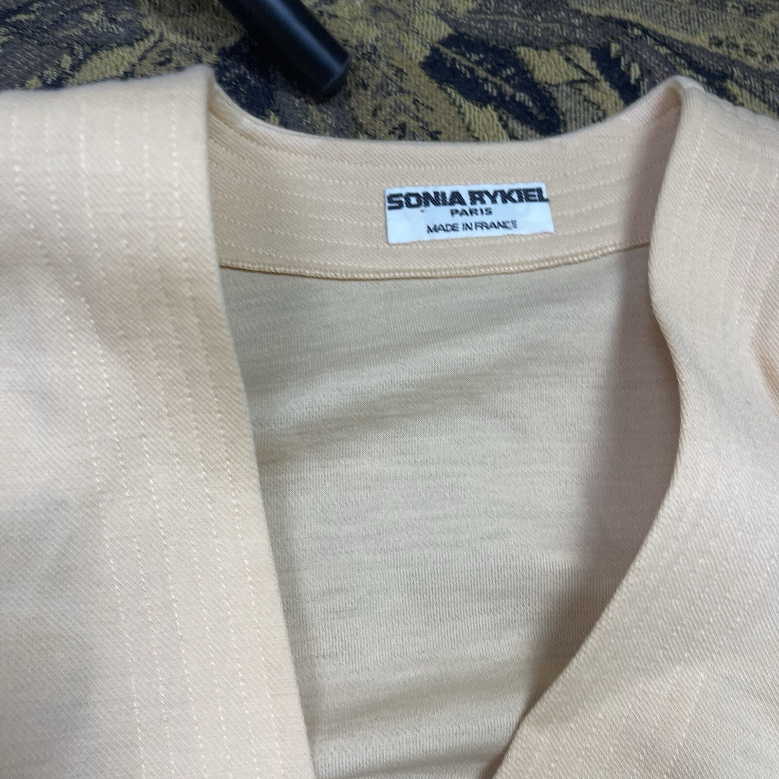 Vtg Sonia Rykiel Robe Peach Orange Woman’s One Size New Wool Made In France