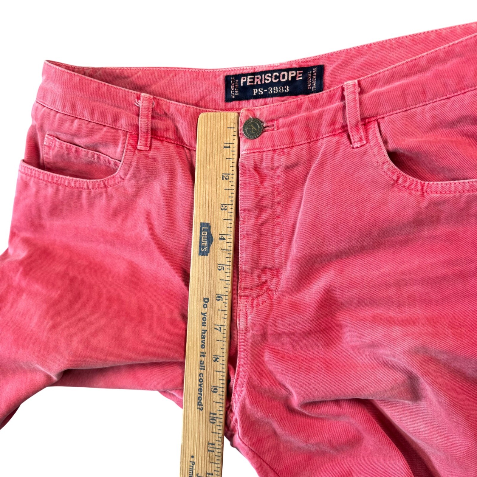 Periscope Juniors Y2K Coral Cropped Flare Jean 32×24 Bratz Core Bold 2000s Retro