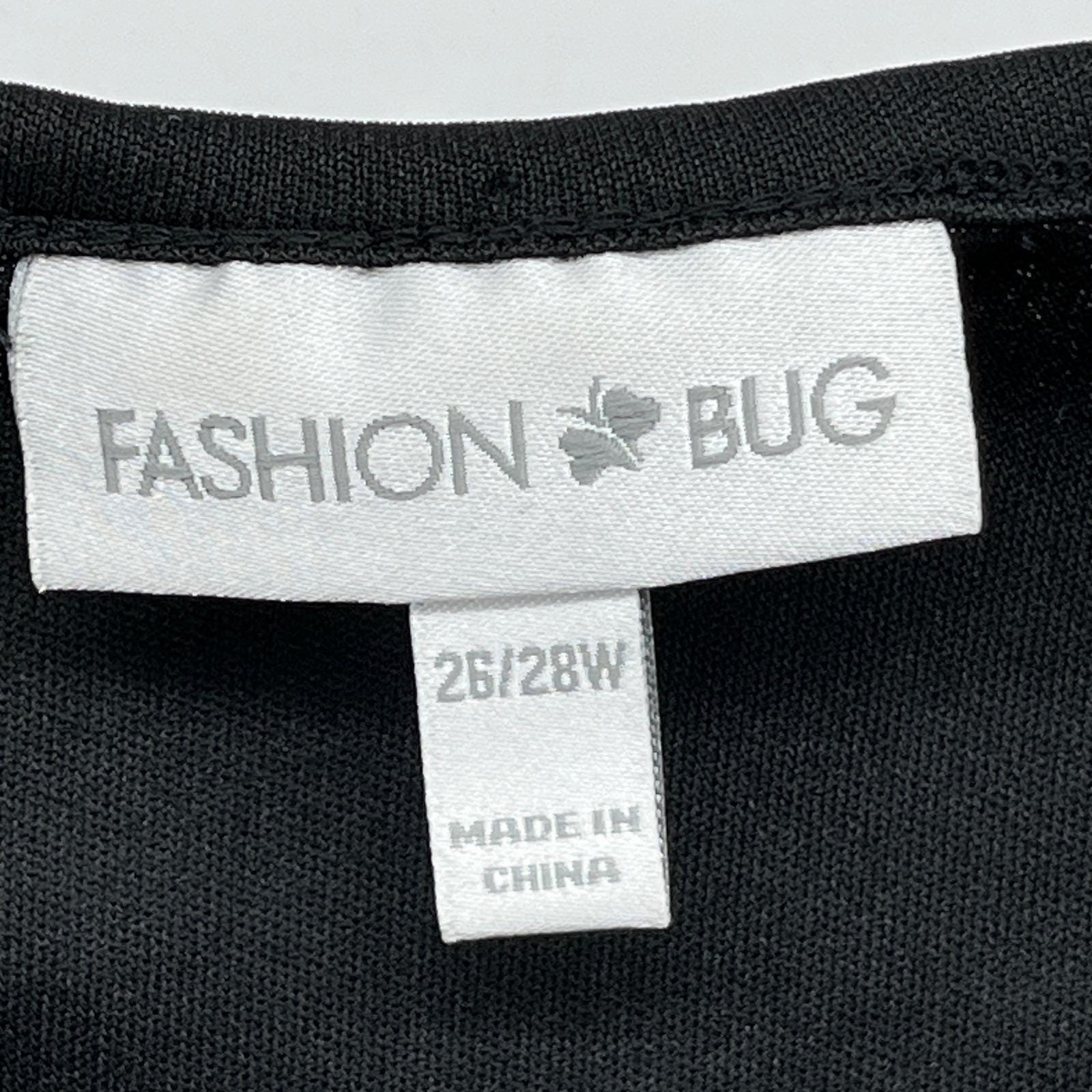 VTG Fashion Bug Plus Size 26/28W Black Camisole Spaghetti Strap Y2K 4X