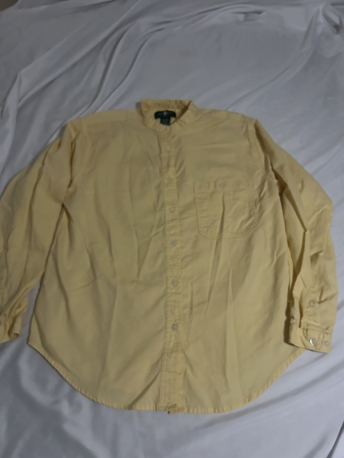 Vintage 80s Women’s Hunt Club Button Up Shirt Yellow Preppy Sz Medium 8/10