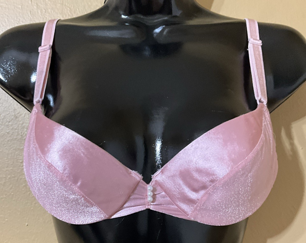 Vintage Oscar de la Renta Lingerie Liquid Satin Caress Shiny Second Skin Bra0163