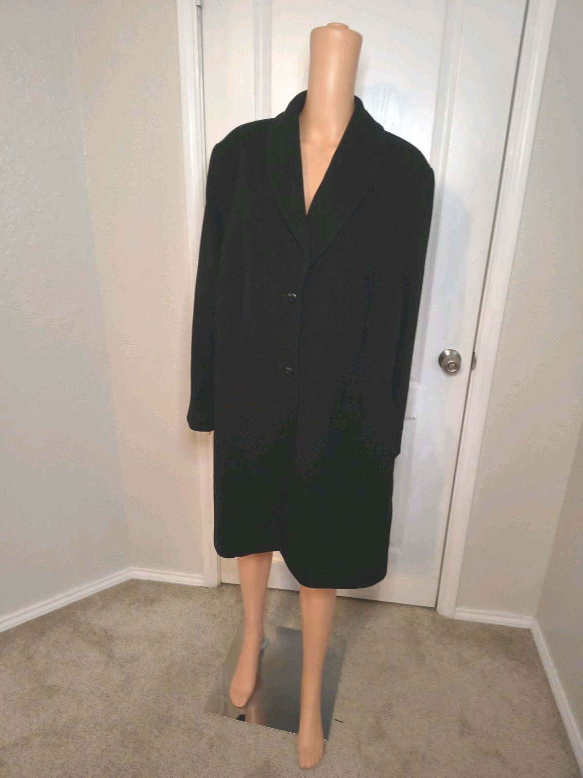 Vintage Wool Women’s XL Coat Long Black – Preston York Old Money Preppy Read-D22