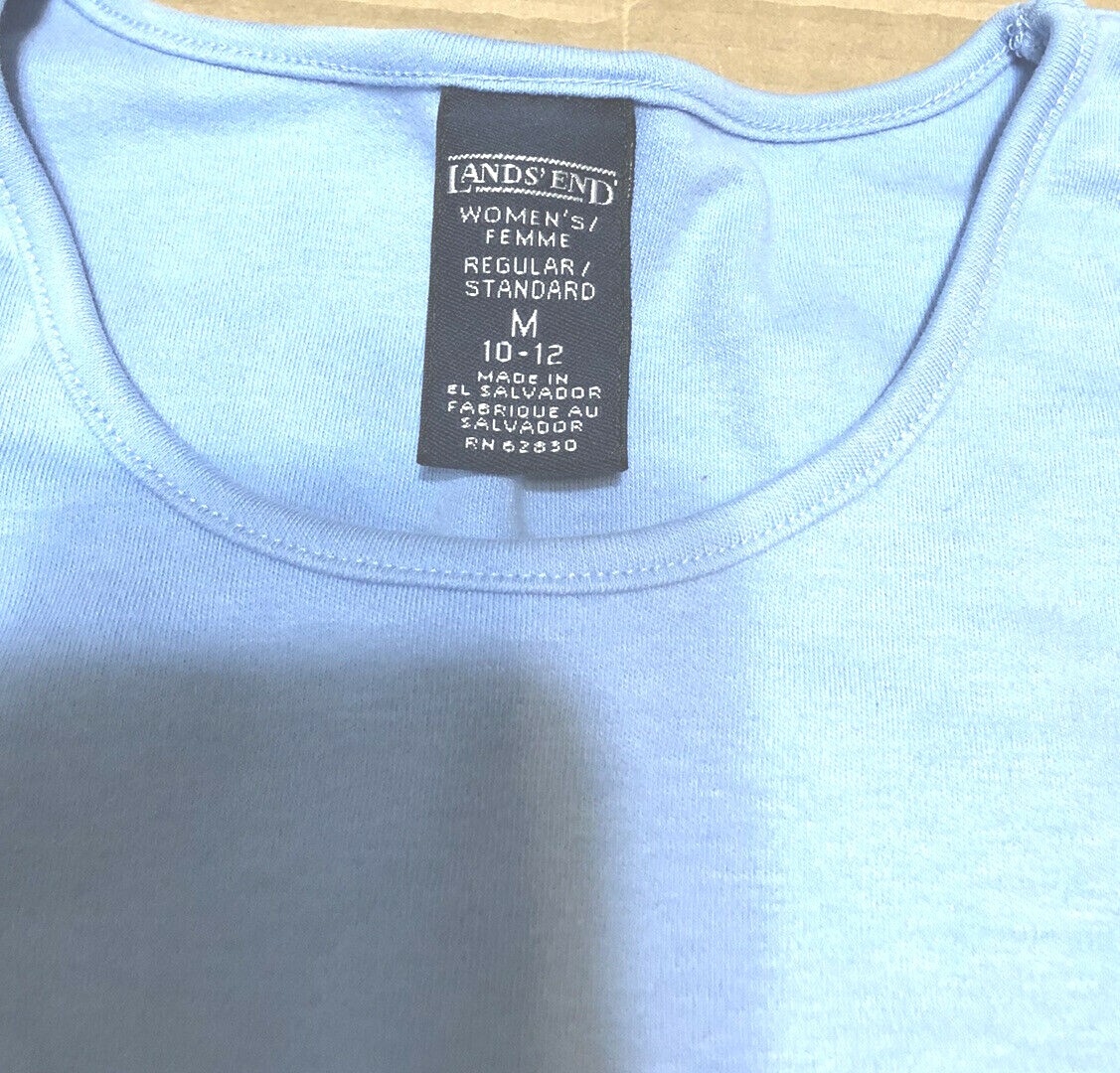 Vintage 1990s Womans LANDS END Top – Blue – Size M 10-12 Reg