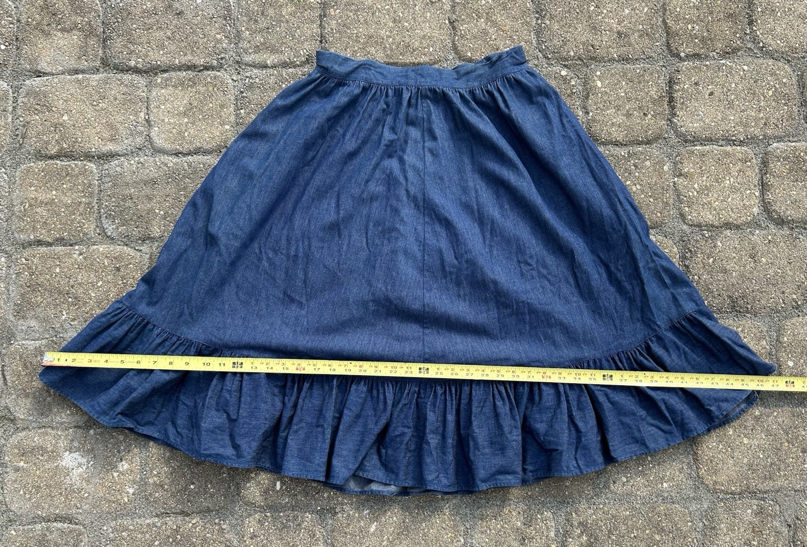 Vintage 80-90s Kayo Of California Button Zipper Blue Skirt Dress
