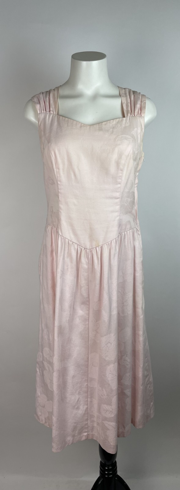 Vintage 80s LANZ jacquard Dress + Back Bow Prairie Destroyed Damaged 32″ S
