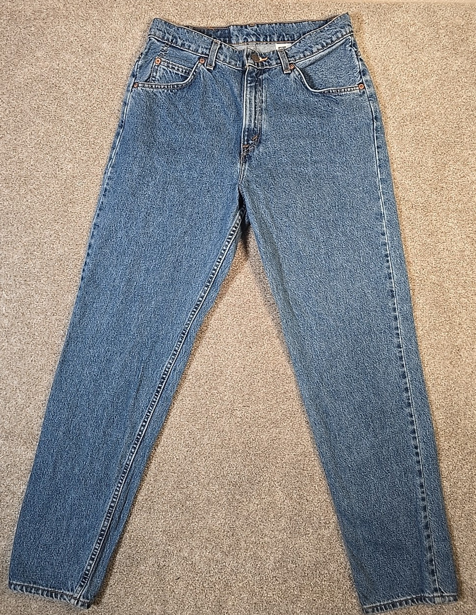 Levi’s 962 Vintage Loose Fit Straight Med Wash Orange Tag USA Made Juniors 11 M