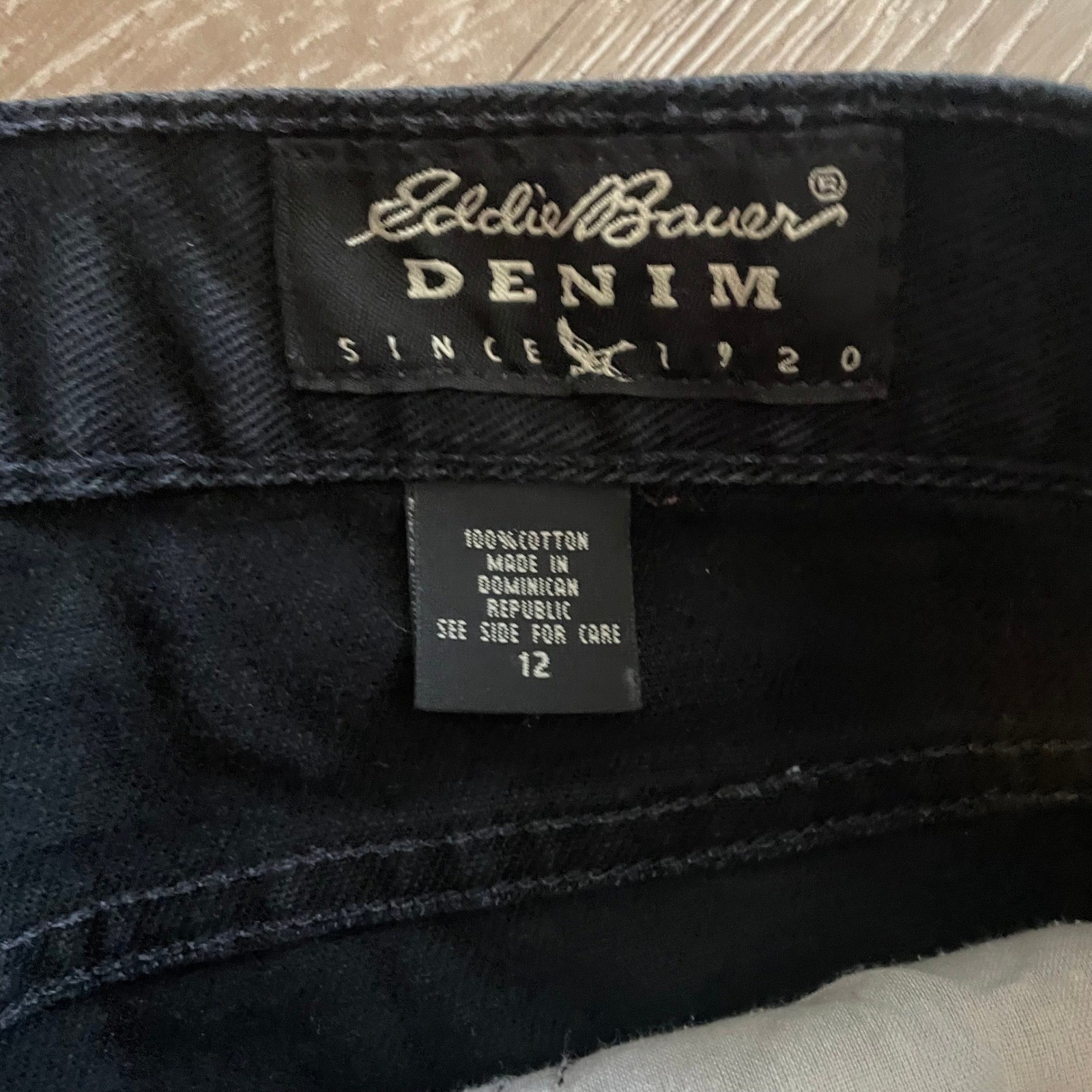 Eddie Bauer VTG Denim Jeans Women’s Size 12 Black High Waisted Relaxed Tapered