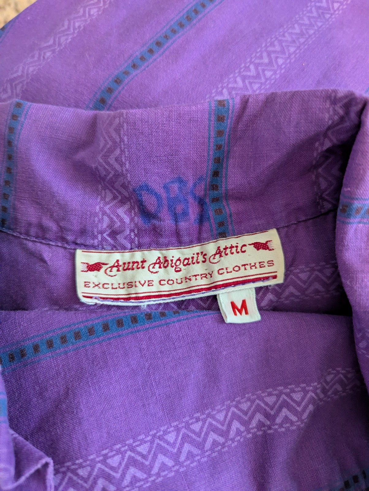 Vintage Aunt Abigail’s Attic Cottagecore Prairie Dress Nightgown Purple Size M