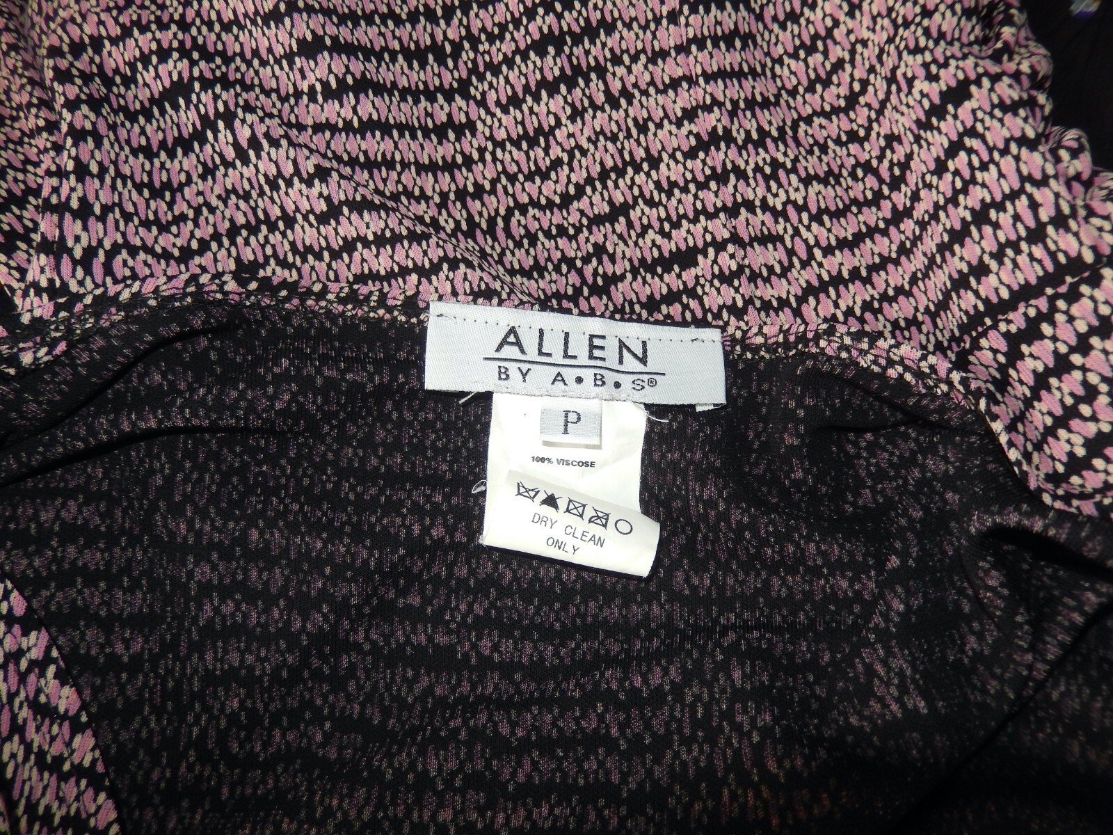 Vintage 90’s Y2K Black Pink Faux Wrap Flounce Ruffle Knit Dress XS