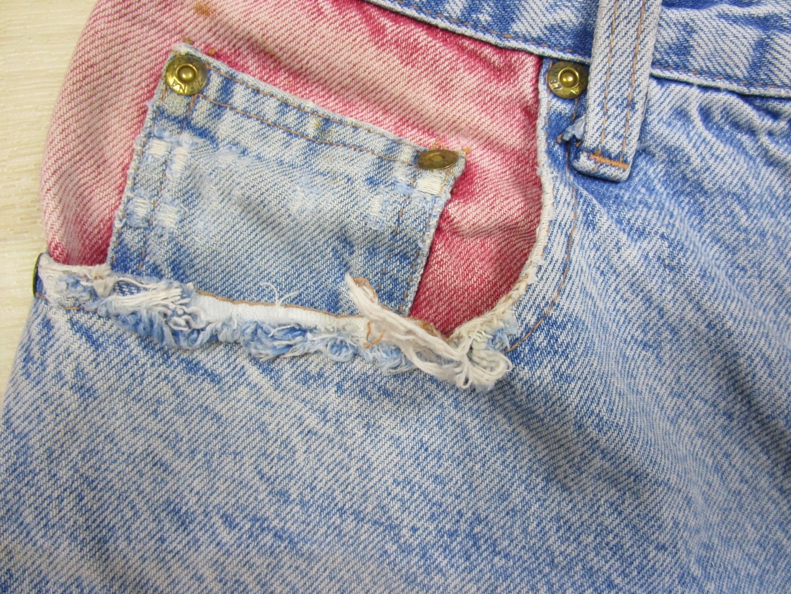 Vintage 90s Zena High Rise Denim Jean Shorts Womens (29″ Waist) Colorblock