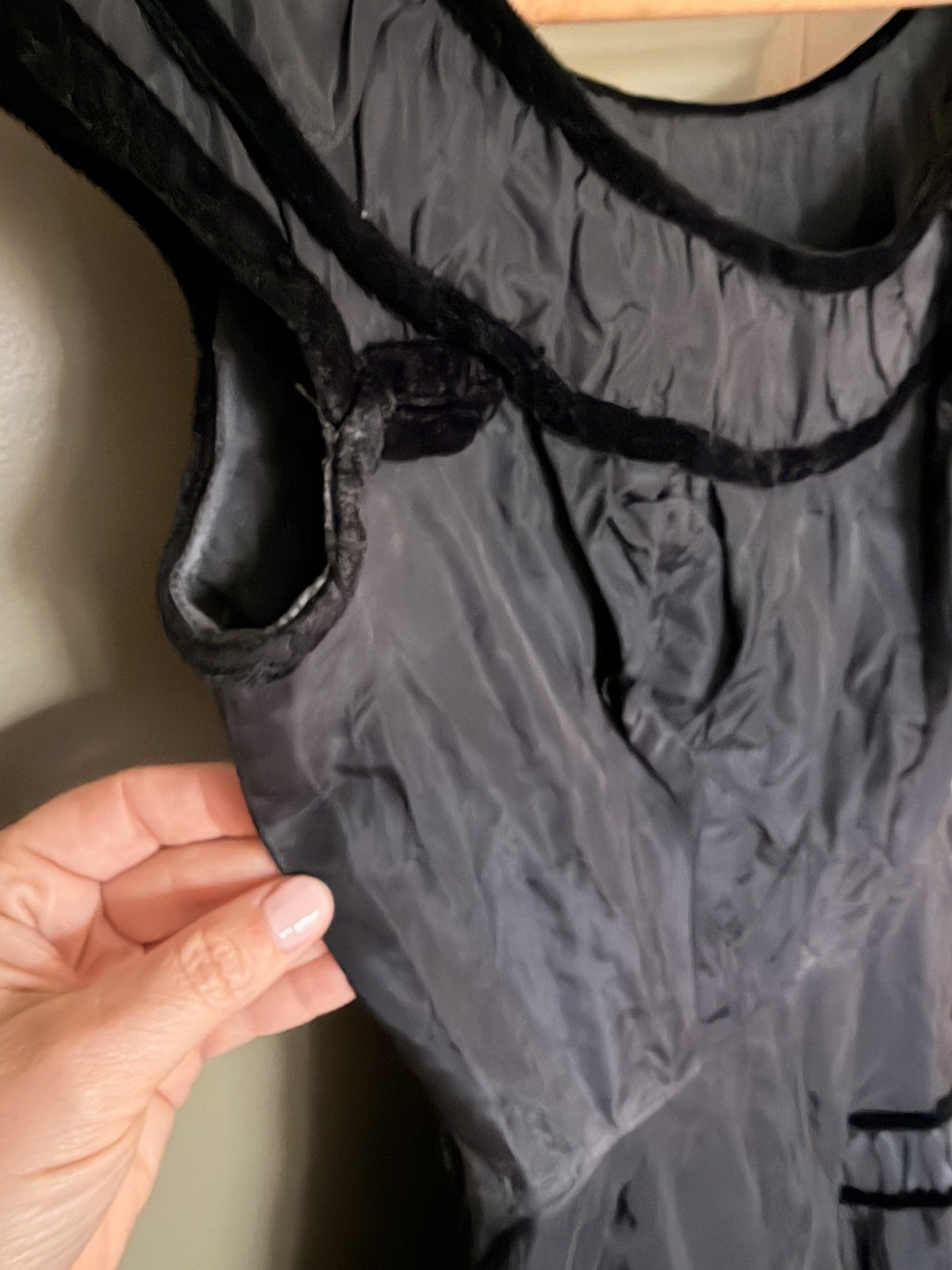 Vintage 40’s Black Taffeta Cocktail Party Dress