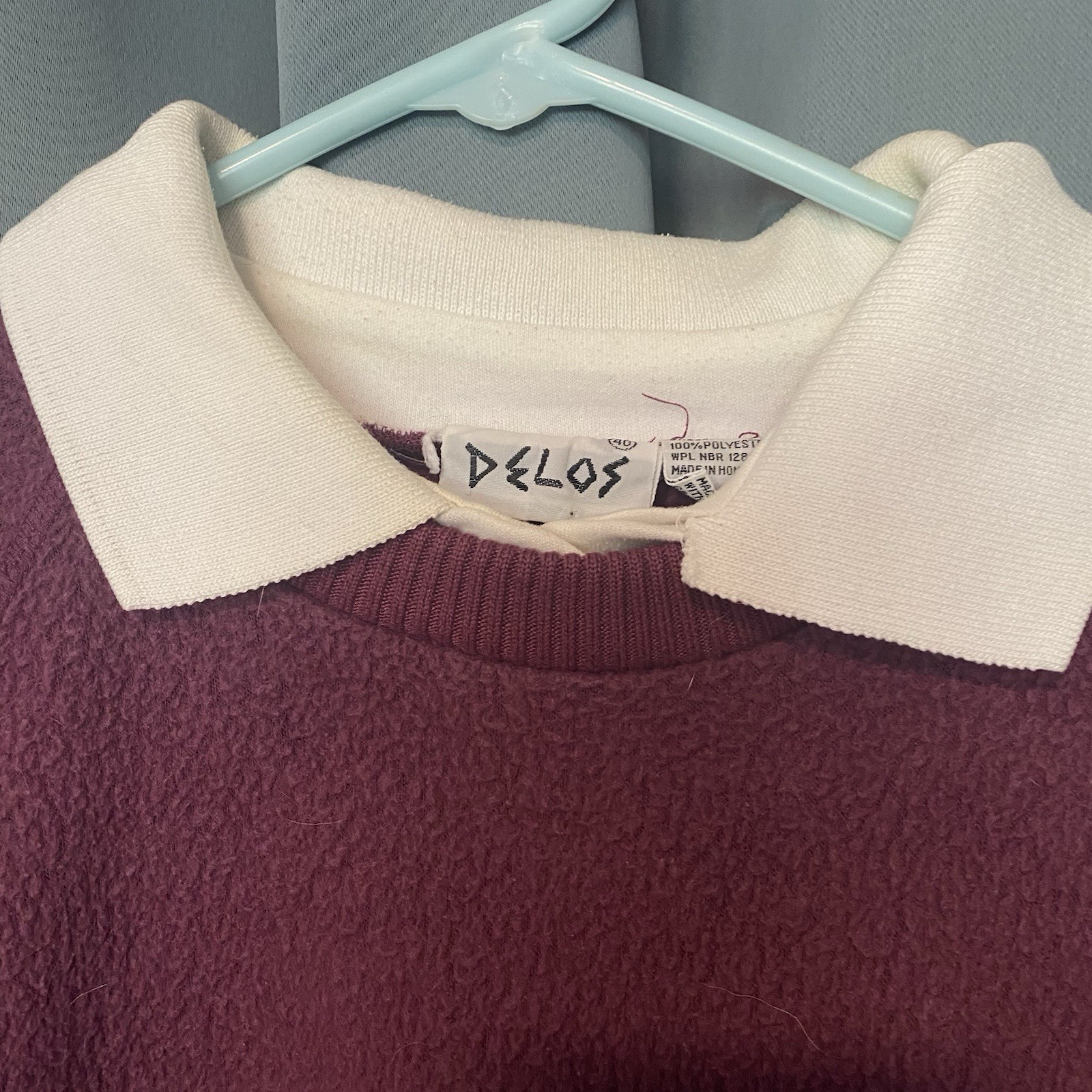 Lot Of 3 Vintage Women’s 2xl Delos Sweaters Teal Gray Purple Collar Preppy 80’s