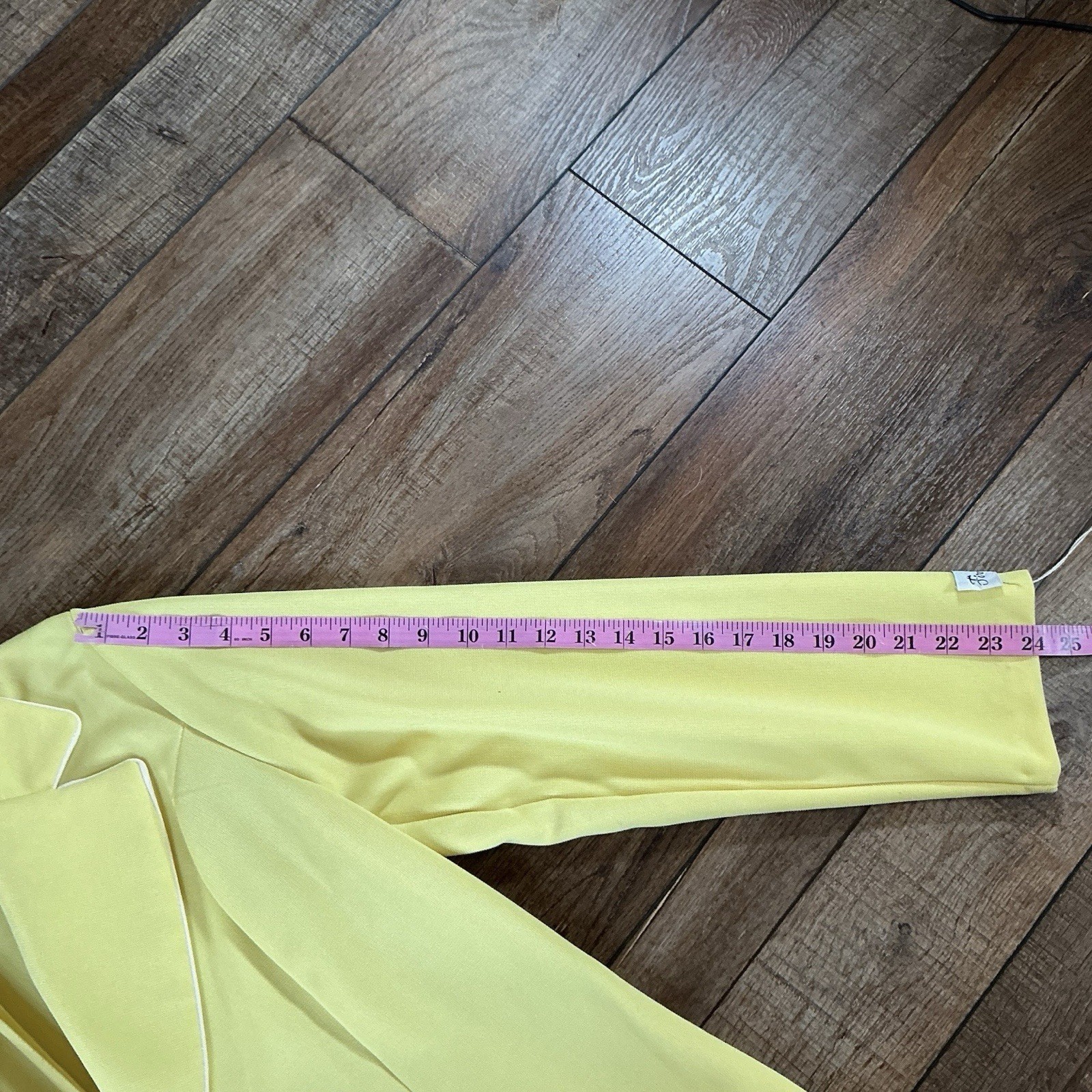 70s VTG First Edition Dallas Yellow Polyester Blazer Skirt Suit Set Size 14 #202