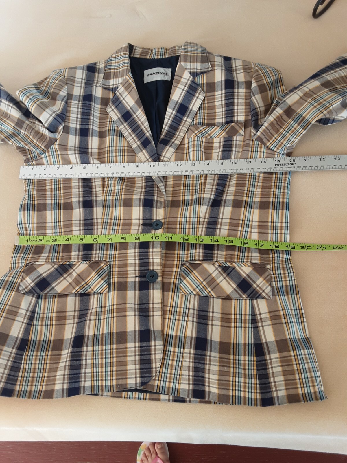 Objectives #379 VTG. Women’s Blazer Jacket Size M Lined Preowned Multicolor