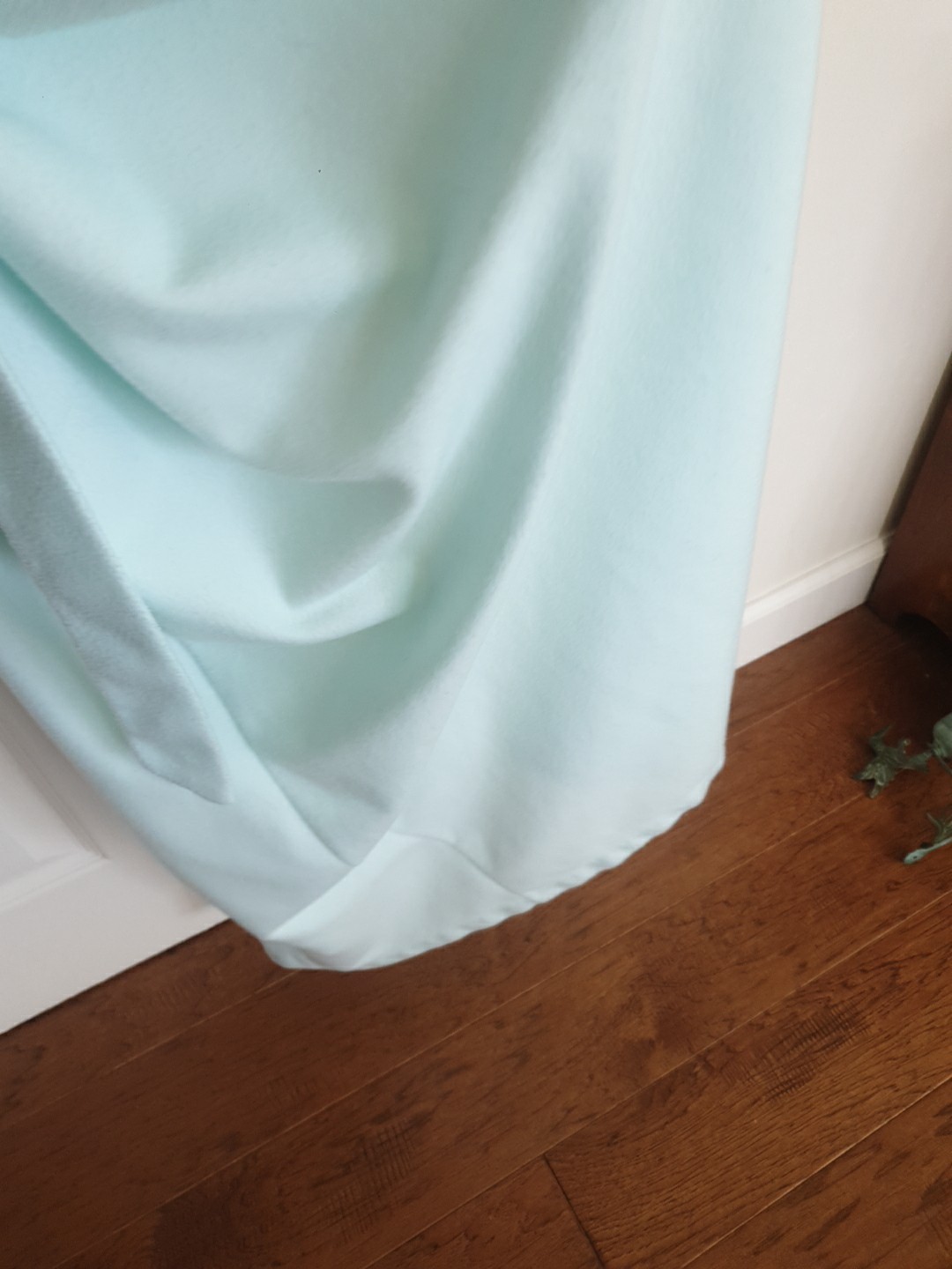 Vtg 80s Miss Elaine Nightgown Full Sweep Robe Sea foam Green Size-M